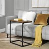VASAGLE C Shape End Table Small Coffee Table for Couch Or Sofa, Industrial Side Table in Living Room Bedroom Rustic Brown and Black - 3 of 4