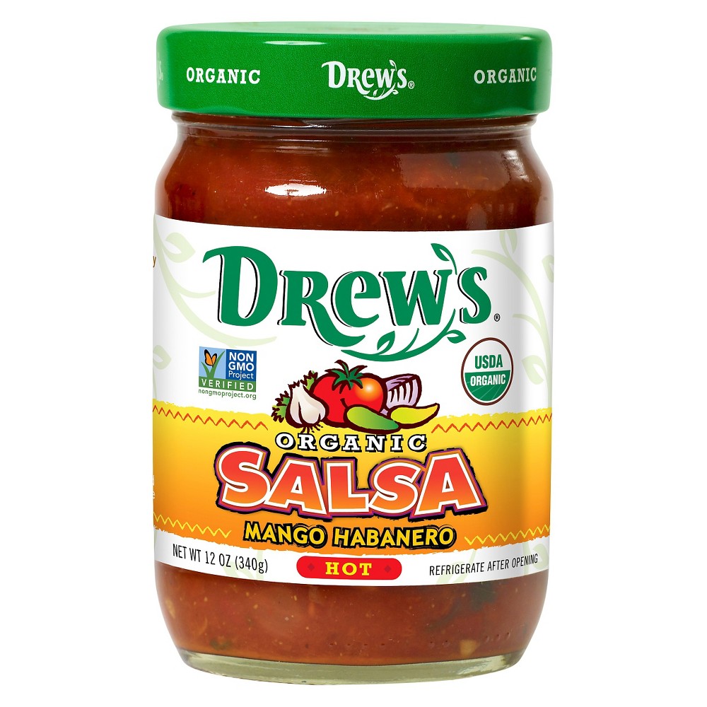 UPC 790874001196 product image for Drew's Organic Hot Mango Habanero Salsa - 12oz | upcitemdb.com
