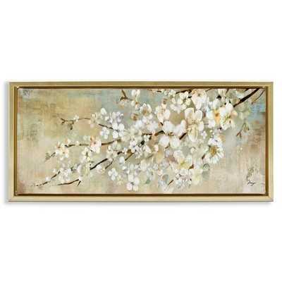 Stupell Industries Blooming Flower Tree Branch Painting, 25" x 11"