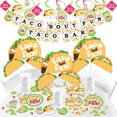 Big Dot of Happiness Taco 'Bout Fun - Mexican Fiesta Supplies - Banner Decoration Kit - Fundle Bundle