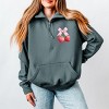 Coquette Strawberry Watercolor - Womens Quarter Zip Fleece - 2 of 2