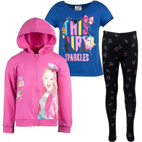 JoJo Siwa Girls Sweatshirt Hoodie and Jogger Clothing Set : :  Clothing, Shoes & Accessories