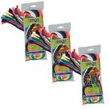 Trait-tex Art Yarn, Bright Colors Assortment, 50', 10 Strands Per Pack, 3 Packs