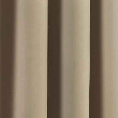 Mocha Greige Insulated Blackout Grommet Curtain Panels, 52" x 84"