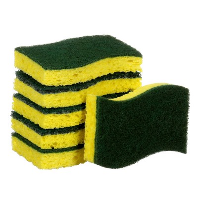 Heavy Duty Green and Yellow Scrub Sponge Pack