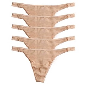 Felina | So Smooth Modal Low Rise Thong | Panties | 5 Pack - 1 of 3