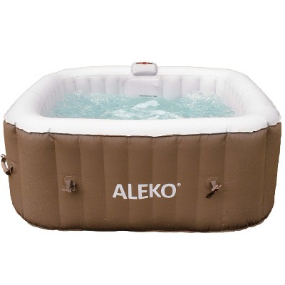 ALEKO Outdoor Portable Inflatable Hot Tub Spa 100 Jets with Cover