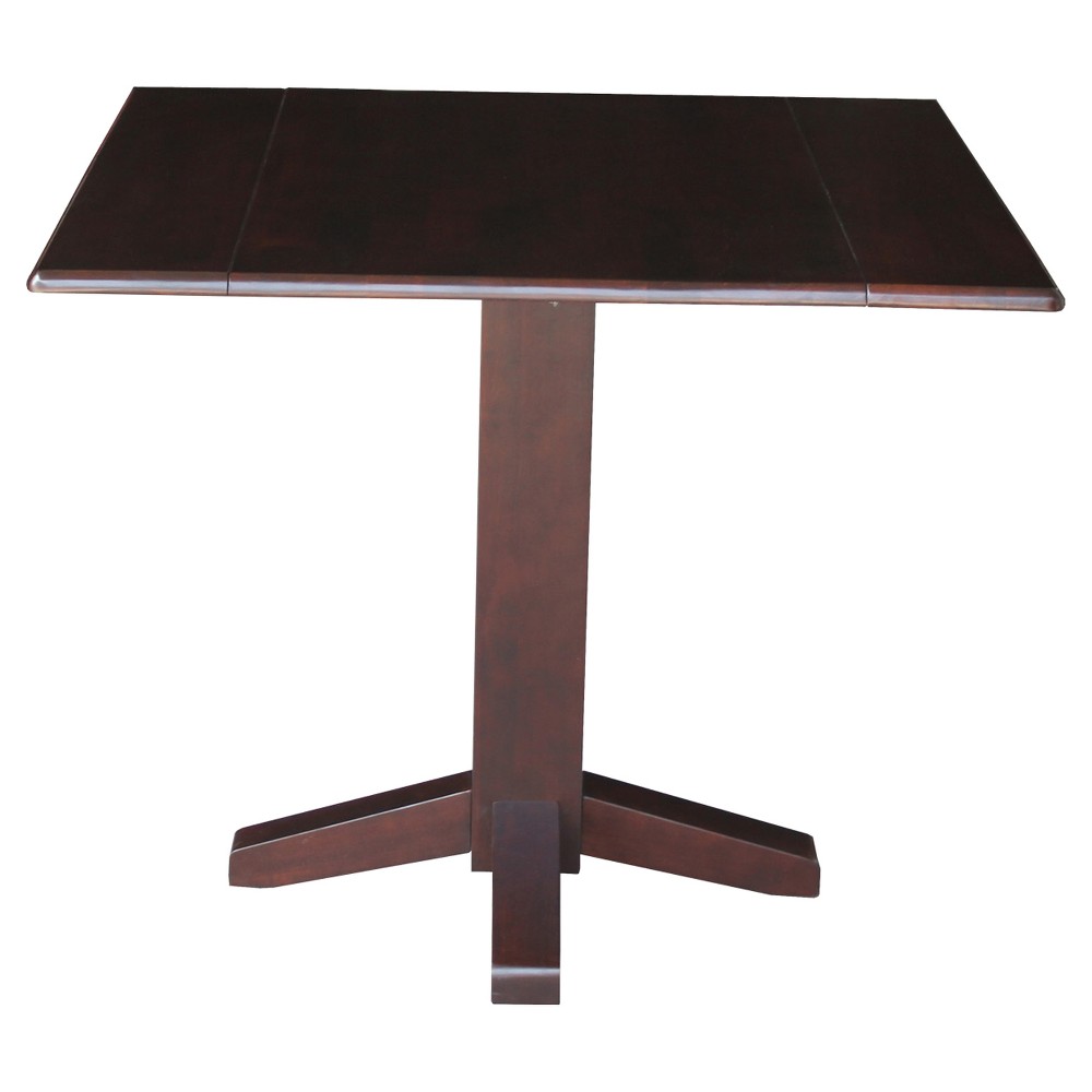 Photos - Dining Table 36" Sanders Square Dual  Rich Mocha - International Concepts