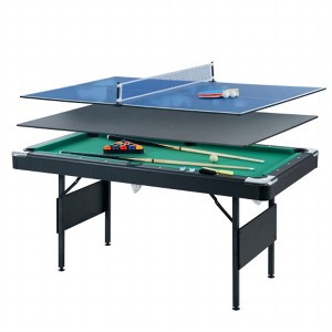 YONWAY Multifunctional Game Table, Pool Table, Billiard Table, 3 in 1 Billiard Table,Table Tennis, Dining Table, Indoor Game Table, Table Games - 1 of 4