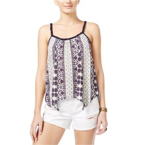 American Rag Womens Printed Handkerchief-Hem Floral Tank Top - 1 of 1