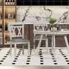 VECELO Rustic Wooden Dining Chairs Set of 2/4/6, Rubber Wood Kitchen Chairs with Padded Seat & Elegant Hollowed Backrest, Gray - 2 of 4