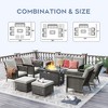 Brafab 8-Piece Patio Furniture Set with Fire Pit Table 44" Outdoor Patio Conversation Sets W/Loveseats for Yard, Garden, Porch - 2 of 4