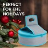Juvale Round Thermal Insulated Casserole Carrier - Food Warmer Bag Container for Hot Lunch, Pie (Teal and Grey, 4.5x12.25 in) - 4 of 4