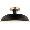 Nuvo Lighting Colony 1 - Light Flush Mount in  Matte Black/Burnished Brass - 4 of 4