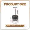 Unique Bargains Wooden Chair Sofa Cabinet Table Leg Floor Protector Round Nail-on Felt Pads 72 Pcs - 2 of 3
