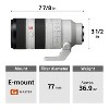Sony FE 70-200mm F2.8 GM OSS II Full Frame Zoom Lens E-Mount SEL70200GM2 Bundle - 3 of 4