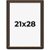 PosterPalooza | Modern Shadow Box 1" Depth Brown Picture Frame - UV Acrylic, Backing, Hanging Hardware - 2 of 4
