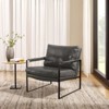 HOMLUX Faux Leather Lounge Chair with Black Metal Frame Modern Accent Chair for Living Room Chair - 4 of 4