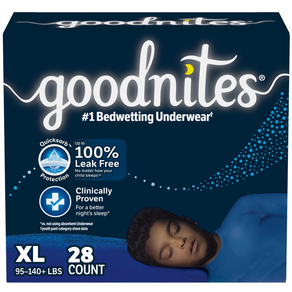 Goodnites Boys' Nighttime Bedwetting Underwear - XL - 28ct