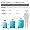 FURNIinspire Bag And Luggage Sets 3 Piece Textured Travel Luggage, Hard Suitcase Set with Wheels, Scratch-Resistant, Peacock Blue, 21.65"*13.19"*31.1" - 3 of 4