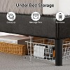 coucheta King Size Bed Frame,Upholstered with Diamond Buckle & Copper Rivet,Faux Leather Platform Bed,No Box Spring Needed,Under Bed Storage,Black - 4 of 4
