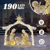 VINGLI 6ft Lighted Outdoor Nativity Scene, Christmas Holy Family Yard Decoration w/ 190 LED Lights, Stakes, Zip Ties - 3 of 4