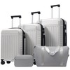 Whisen 3-Piece ABS Luggage Set Including Front Opening 20” & 24” Suitcases with USB, TSA Lock and Duffel Bag - 2 of 4