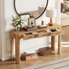 Bella Depot Farmhouse 52" Console Table with 3 Drawers, Sturdy Sofa Table with Thick Legs for Hallway & Living Room - 2 of 4