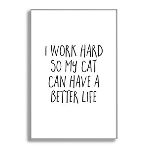EnvyArt Cat Better Life Metal Framed Art Print - Deny Designs - 1 of 3