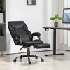 HOMCOM Executive Office Chair with Foot Rest, Big and Tall Ergonomic Desk Chair, Reclining Swivel Chair with High Back and Adjustable Height, Black - 2 of 4