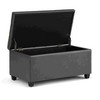 CAVINAS Faux Leather Storage Ottoman Bench,Upholstered Ottoman with Tufted Diamond Detail for Living Room,Bedroom - 4 of 4