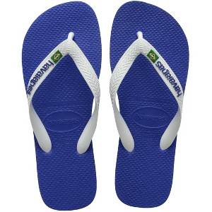 Havaianas Men's Brazil Logo Flip Flops - BLUE, 8 - 1 of 2
