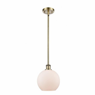 Athens - 1 Light Stem Hung Mini Pendant In Industrial Style-10 Inches Tall and 8 Inches Wide