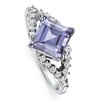 Pompeii3 Amethyst & Diamond Ring 10k Gold Lab Created - 3 of 4