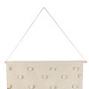 Hand Woven with Poms and Fringe Wall Art Cotton & Wood Dowel by Foreside Home & Garden - 4 of 4