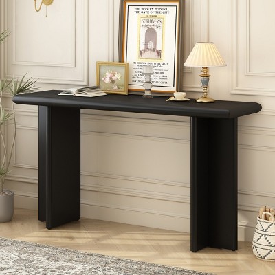 Modern Entryway Table,Wooden Entryway Console Table,Wood Hallway Table With L-Shaped Legs,Suitable For Entryway Living Room-Cuddlewood