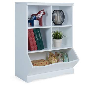 5 Cubby Open Storage Cabinet White - Danya B.