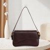 Shoulder Bag for women Clutch Purse Handbag PU Leather Tote Bag with 2 Removable Straps and Zipper Closure Crossbody Bags (A-Coffee Color) - 2 of 4