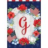 Patriotic Monogram Letter G Garden Flag Floral Wreath Briarwood Lane 18" x 12.5" - 3 of 4