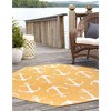 Unique Loom Outdoor Coastal Ahoy Solid Print Woven Area Rug - 4 of 4