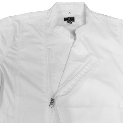 Chef Code Zip Front Cool Breeze Side Vent Chef Coat, Short Sleeves Black 3XL — фото 2