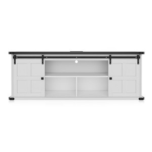 Farmhouse style TV stand, fits TVs up to 80 inches, features sliding barn doors and storage, console table and living room media furniture - 1 of 4