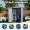Metal Outdoor Storage Shed, Backyard Steel Shed with Roof,Lockable Tool Shed with Pitched Roof for Garden, Patio, Backyard-Maison Boucle - 4 of 4