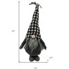 HomeRoots Black and White Buffalo Plaid Standing Gnome - 3 of 4