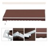 VisioGear Retractable Awning, 12'*8' Patio Awnings with Manual Crank Handle for Deck, Yard, Cream White, 141.75"*98.5"*58.25" - 4 of 4