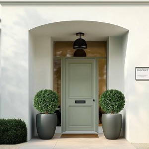 GAOMON 2PACK Artificial Topiary Boxwood Ball Trees, 24''Tall UV Resistant Faux Boxwood Plants with Pots, Fake Plants for Indoor Outdoor - 1 of 4