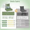 Aoodor Outdoor Deep Seat Chair Cushion Set, Olefin Fabric, Slipcover with Sponge Foam, (Set of 2 Seats, 2 Backs, 2 Lumbar Pillows) - 4 of 4