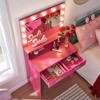 Makeup Vanity Desk, Vanity Table Set, Touch-Controlled Mirror With 3 Lighting Modes, 11 Bulbs, Retro Dressing Table With 2 Spacious Drawers - 3 of 4