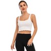 DOMETOUR Solid Crop Sleeveless Ribbed Knit Top - 3 of 4