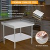 COZONY Stainless Steel Commercial Work Table, NSF Certified Heavy Duty with Adjustable Height & Baffle for Kitchen, Food Truck, Catering - 3 of 4